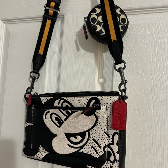 Coach Mickey Mouse x Keith Haring Crossbody Bag - Picture 1 of 9